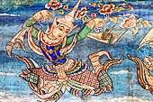 Chiang Mai - The Wat Phra Singh temple. Murals of the Viharn Lai Kham illustrating Jataka tales and other stories. 